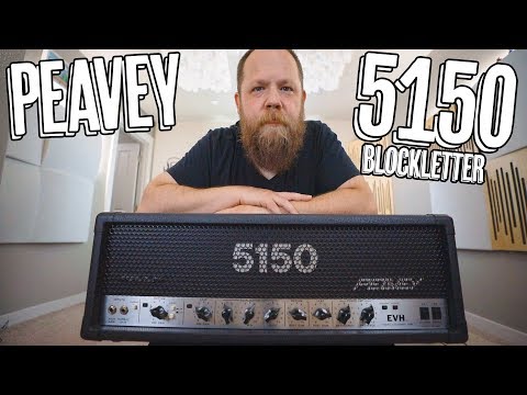 Peavey 5150 "Block Letter" 2-Channel 120-Watt Guitar Amp Head & Cab 1992 - 1993 - Black imagen 5