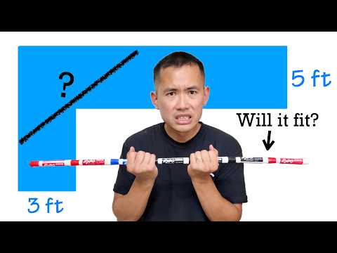 What's the longest stick that makes around the corner? The simplest case of the Moving Sofa Problem