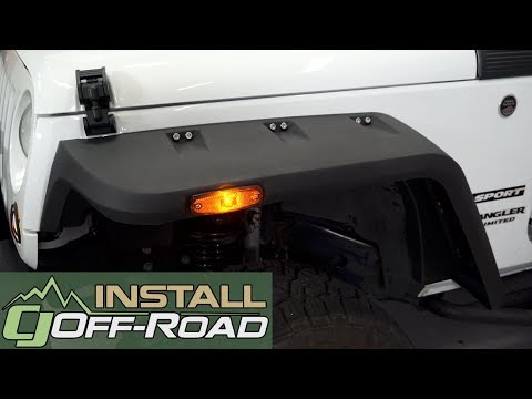Jeep Wrangler JK Rugged Ridge Hurricane Fender Flare Kit Textured Black 2007-2018 Installation