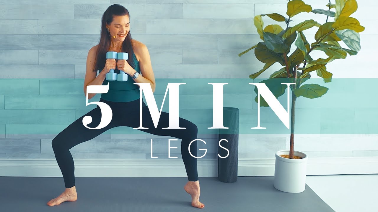 5 Minute Leg Workout // Compound Exercises for Lower Body Strength!