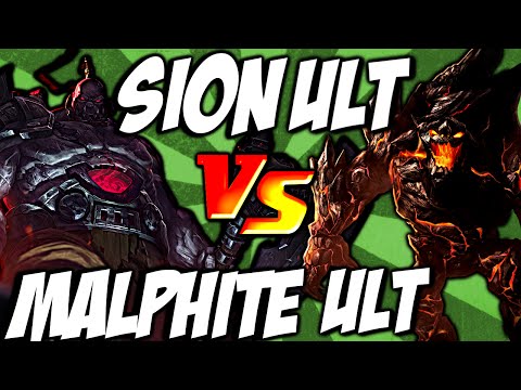 Sion Ult vs Malphite Ult - Unstoppable Onslaught vs Unstoppable Force by LoL Clash & Combo #lolclash