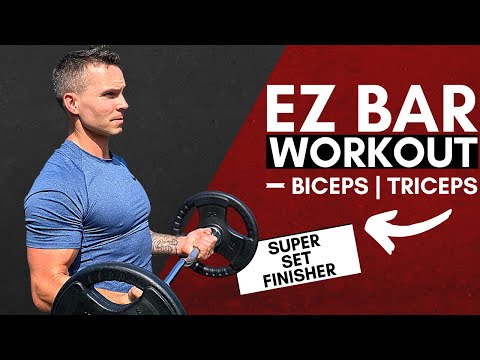 EZ BAR WORKOUT at HOME | BICEPS & TRICEPS | (EZ BAR EXERCISES)