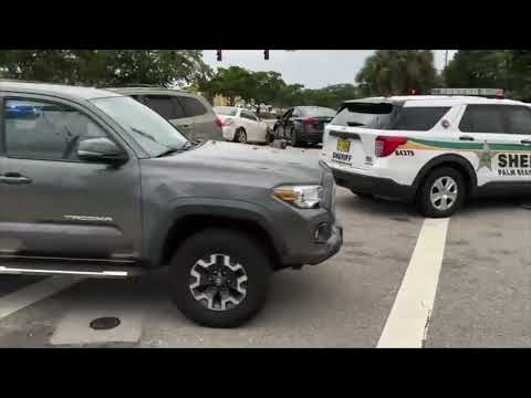 Three-car collision at the intersection of Lyons Road and CV Boulevard - February 4, 2023, 5 PM