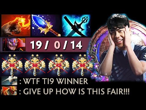 OG.ANA Bullying 4K Player With Hard Carry LION Support - WTF TI9 Champion 30 min 19 Kill Dota 2