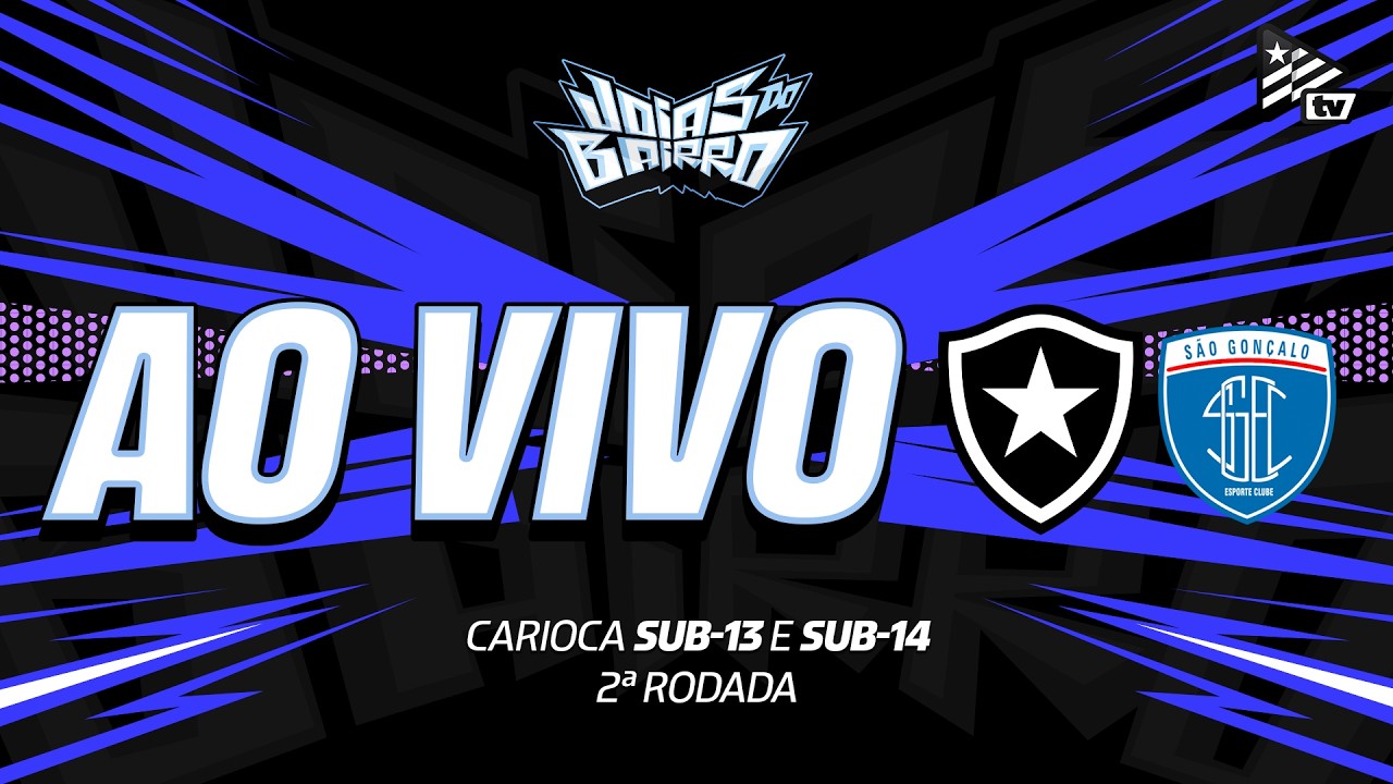 AO VIVO | Botafogo enfrenta São Gonçalo pelo Campeonato Carioca Sub-13 e Sub-14