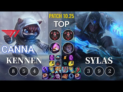 T1 Canna Kennen vs Sylas Top - KR Patch 10.25