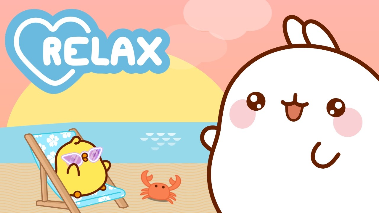 Watching the Sunset with Molang 💛🌇 Relaxing Nature Moments