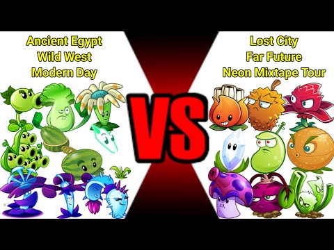 Team Plants Ancient Egypt/Wild West/Modern Day Vs Team Plants Lost City/Far Future/Neon Mixtape Tour