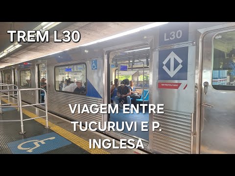 Trecho entre Tucuruvi e Parada Inglesa no trem L30 - Linha 1-Azul