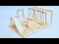 How To Make Playground Using Popsicle Sticks Making 5 Miniature Crafts With Popsicle Sticks