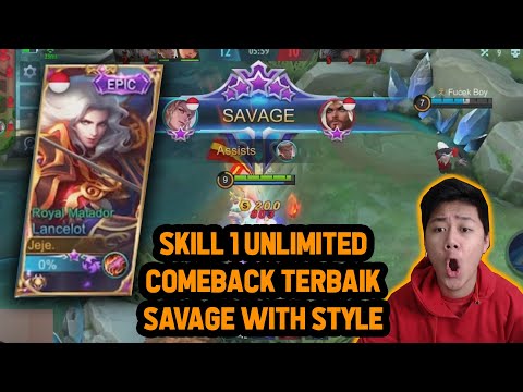 MATCH LANCELOT TERBAIK ! EARLY GAME DIBULLY TAPI KITA COMEBACK + SAVAGE ! - Mobile Legends