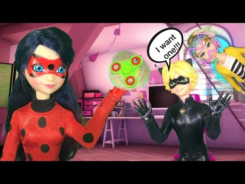 LADYBUG HAS A MINI FIDGET SPINNER!!! Chloe gets Akumatized Ladybug Miraculous ladybug doll episode