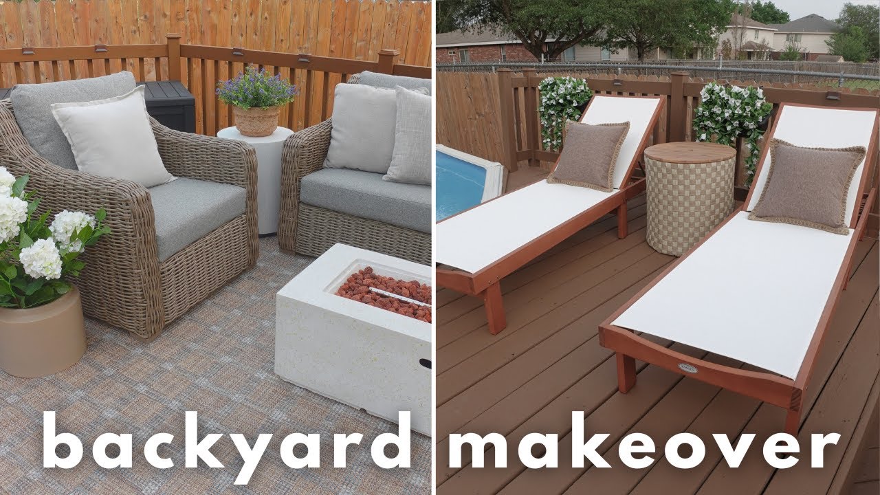 Backyard Makeover | Pressure washing + New Decor