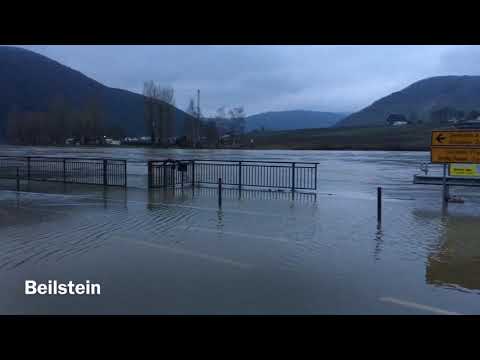 Moselhochwasser in Beilstein, Bruttig-Fankel, Senheim und Cochem