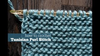 How to Crochet Tunisian Purl Stitch