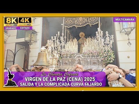 VIRGEN DE LA PAZ (CENA). SALIDA Y ESPECTACULAR CURVA FAJARDO. SEMANA SANTA MÁLAGA 2025. MULTICAM 4K