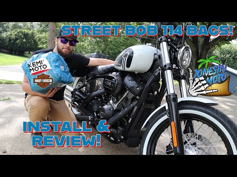 Kemi Moto Saddle Bags Install & Review | 2021 Street Bob 114