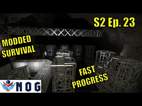 Lets Play Space Engineers Modded Survival S2 Ep23 | Refinery Setup