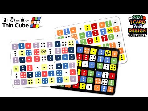 Thin Cube (How to Play) BGG 1-Card PnP Design Contest