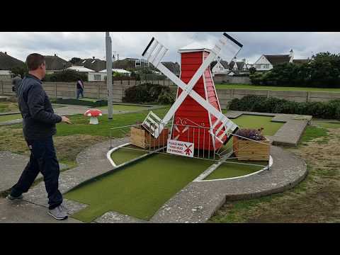 Crazy Golf Windmill hole-in-one in Prestatyn
