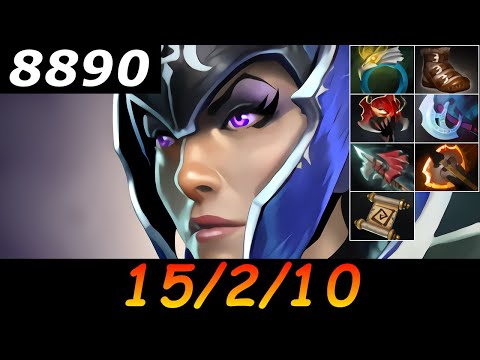 Dota 2 Luna 8890 MMR 15/2/10 (Kills/Deaths/Assists) Ranked Full Gameplay