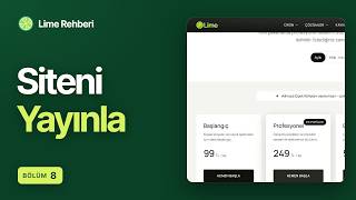 Web Sitesi Nasıl Yayınlanır? Paket Seçimi ve Ödeme | Lime Rehberi #8