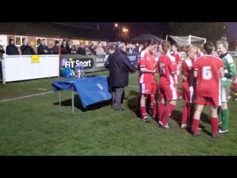 MK Dons Ladies lift the Berks and Bucks FA Cup March, 2015.