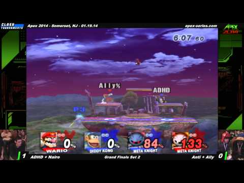Apex 2014 - ADHD + Nairo vs Anti + Ally - Grand Finals Set 2 - SSBB