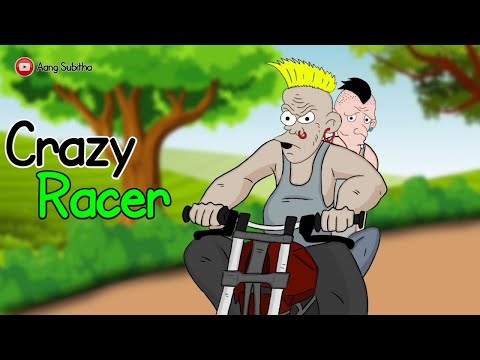 kartun lucu Crazy Racer ( begal apes ) - animasi lucu | Funny cartoon