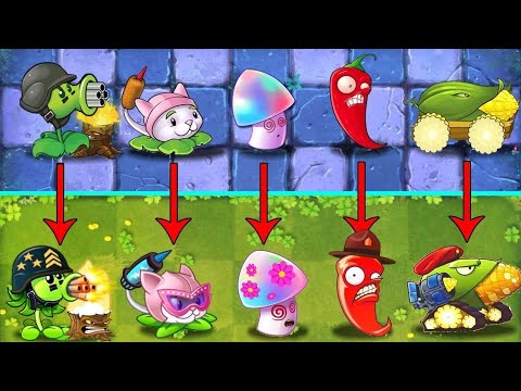 All New & Old Plants PVZ 1 vs PVZ2 Battlez - Which Version Will Win? - 