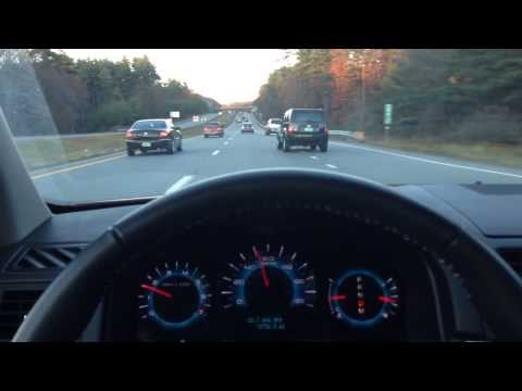2012 Ford Fusion Sport Driving: Highway, Traffic, & Freight Train