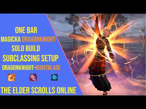Best One Bar Magicka Dragonknight Solo Build for ESO Update 49 - Subclassing Build