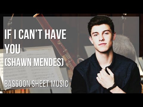Bassoon Sheet Music: How to play If I Can't Have You by Shawn Mendes