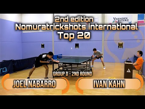Top 20 Group D Ivan Kahn vs Joel Nabarro - Nomuratrickshots international #tabletennis