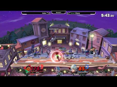 Smash Ultimate: Jules (Mii Brawler) V Sinai | Glare (Bayonetta) - Synthesis 34 Tournament SSBU