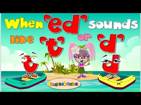 The Sound of 'ed' / Part 2 / When ed sounds like 't' or 'd' / Past Tense / Phonics Mix!