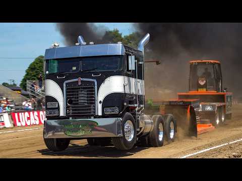 Semi Pulling 2024. 20k pound behemoth 4.1 semis from the Shipshewana Summer Nationals at The MEC.