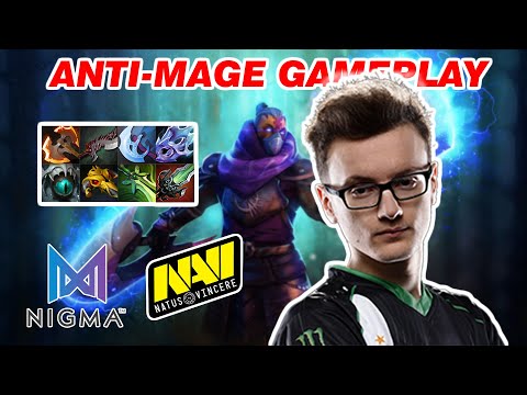 Anti-Mage Gameplay  - Miracle~ NIGMA vs NAVI - Omega League - Players Perspective