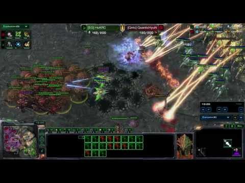 SeKo Starcraft - EG Huk vs Quantic Hyun Game 2 - Swarm Hosts vs Colossus - Pro SC2 HOTS Replays