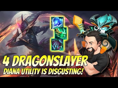 4 Dragonslayer - Diana Utility is Disgusting! | TFT Reckoning | Teamfight Tactics