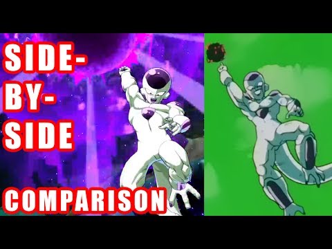 DRAGON BALL FighterZ - Level 1 Super Moves Side by Side Comparison Game and Anime - XB1 PS4 PC