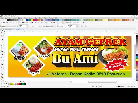CorelDraw X7 Tutorial: How to make a fried chicken banner in just 5 minutes