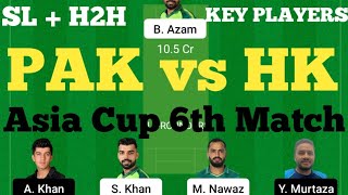 PAK vs HK Dream11 Prediction | PAK vs HK Dream11 Team | HK vs PAK Dream11 Asia Cup T20I 2022.