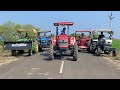 Break Test With Loaded Tractors John Deer Sonalika 60 Mahindra Arjun NOVO Eicher 485 Tractor