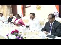 visuals of cm ys jagan in official lunch hosted by governor at raj bhavan in honor of the president