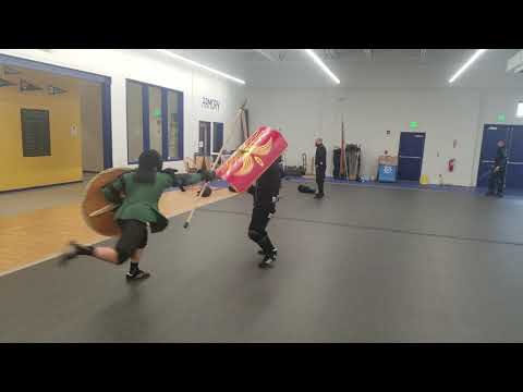 Legionnaire vs Gaul with a spear