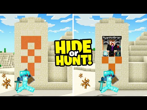 I made a Secret Minecraft DESERT TEMPLE Base! (Hide Or Hunt)