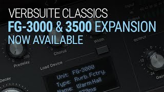 Video thumbnail for Introducing the FG-3000 and FG-3500 Reverbs for VerbSuite Classics! by SlateDigitalTV