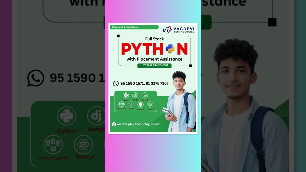 Full Stack Python Course with Placement Assistance | Vagdevi Technologies #shorts #ytshorts #python