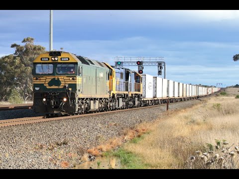 G520, X50 & XR559 on 7902V Mildura "Fruity" Freight Train at Manor - 14th July 2021